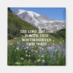 Christian Bible Verse Magnet Mountain Design