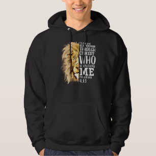 Christian Bible Verse Men Dad Lion Of Judah Back P Hoodie