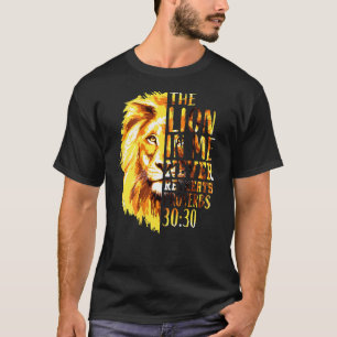 Christian Bible Verse Men Dad Lion Of Judah Back P T-Shirt