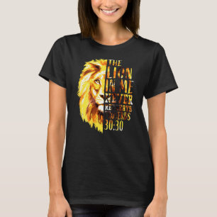 Christian Bible Verse Men Dad Lion Of Judah Back P T-Shirt