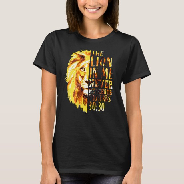 Christian Bible Verse Men Dad Lion Of Judah Back P T-Shirt (Front)