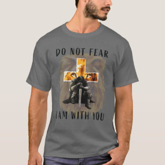 Christian Bible Verse Men Lion Faith Fear Religiou T-Shirt