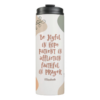 Christian Bible Verse Modern Boho Inspirational Thermal Tumbler
