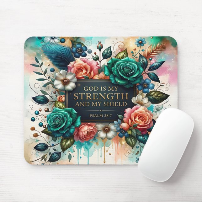 Christian Bible Verse Mouse Mat (With Mouse)