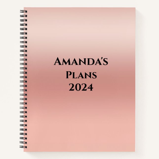 Christian Bible Verse Personalised Name Year Notebook (Front)