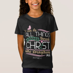 Christian Bible Verse Philippians 4:13 T-Shirt