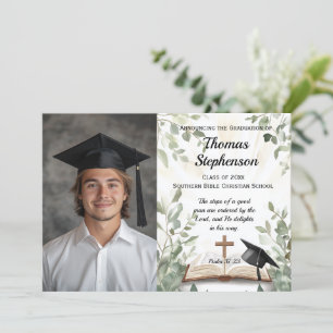 Christian Bible Verse Photo Graduation Invitation