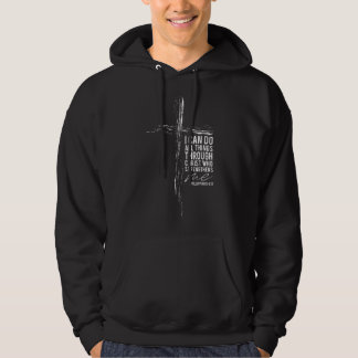 Christian Bible Verse Religious Cross Hoodie