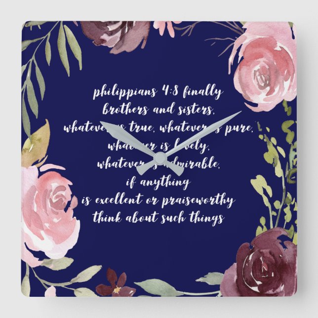 Christian Bible Verse Scripture Clock (Front)