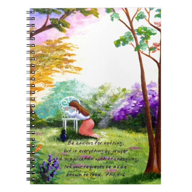 Christian Bible Verse Scripture Creationarts Notebook (Front)