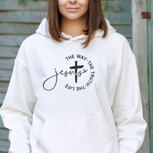 Christian Bible Verse Scripture Cross Hoodie