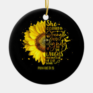 Christian Bible Verse Scripture Religious Ceramic Tree Decoration