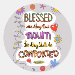 Christian Bible Verse Scripture Text Doodle Classic Round Sticker