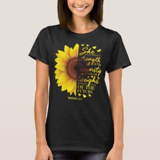 Christian Bible Verse Sunflower Scripture Religiou T-Shirt