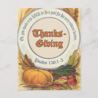 Christian Bible Verse Thanksgiving Invitation