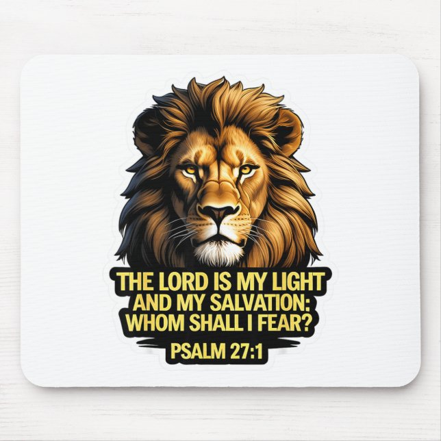 Christian Bible Verse The Lord Is My Light And My  Mouse Mat (Front)