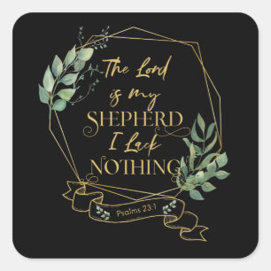 Christian Bible Verse Typography Quote Square Sticker