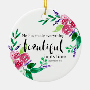 Ecclesiastes Scripture Christmas Tree Decorations Ornaments