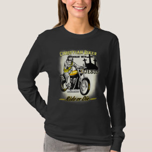 Christian Biker I Ride Jesus Racing Motorcycle Rid T-Shirt