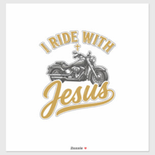 Christian Biker I Ride With Jesus Vintage Motorcyc