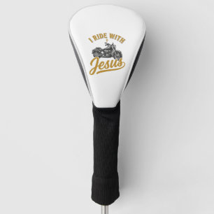 Christian Biker I Ride With Jesus Vintage Motorcyc Golf Head Cover