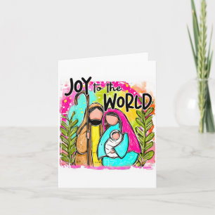 Christian Birth Of Jesus Joy To The World Christma Card