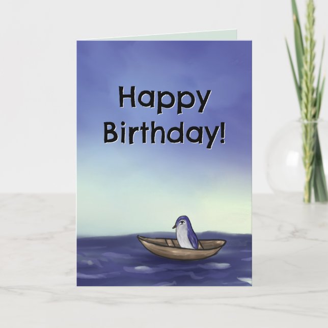 Christian Birthday Card (penguin) (Front)