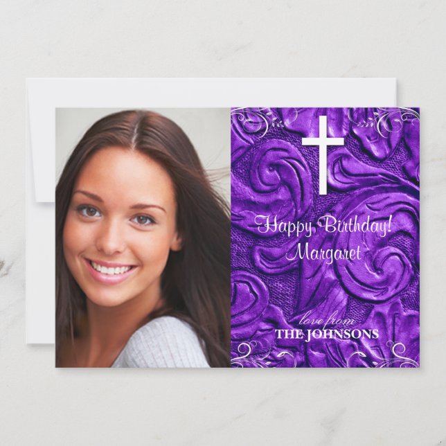 Christian Birthday Party Photo I can do all things Invitation (Front)