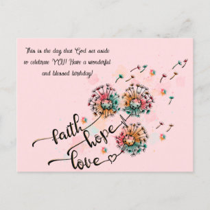 Christian birthday postcard