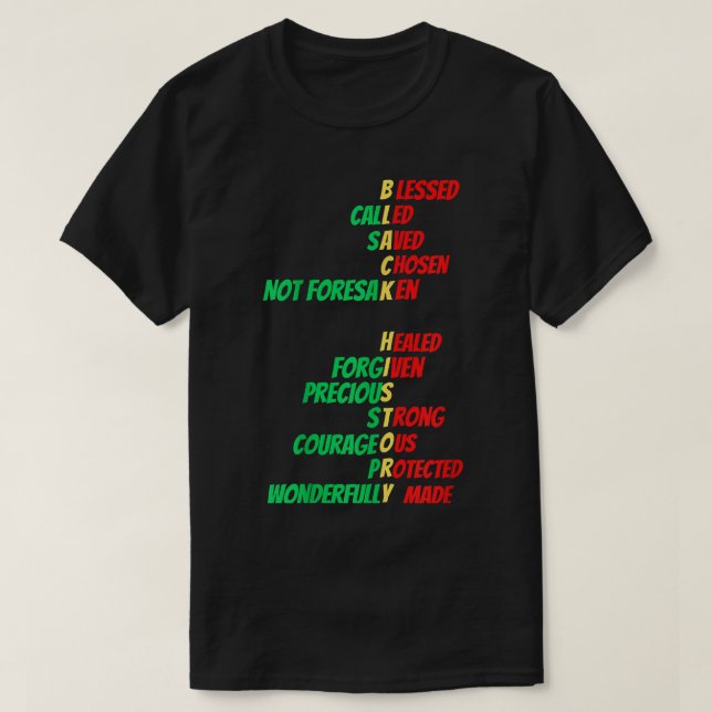 Christian Black History Melanin Church Men Women B T-Shirt (Design Front)