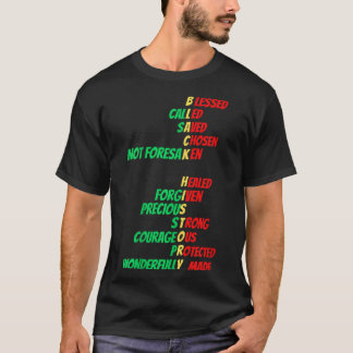 Christian Black History Melanin Church Men Women B T-Shirt