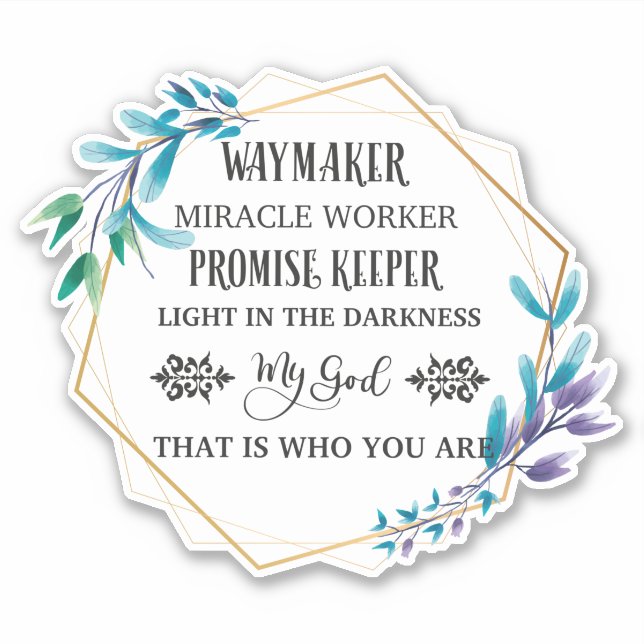 Christian Blue Floral Wreath  (Front)