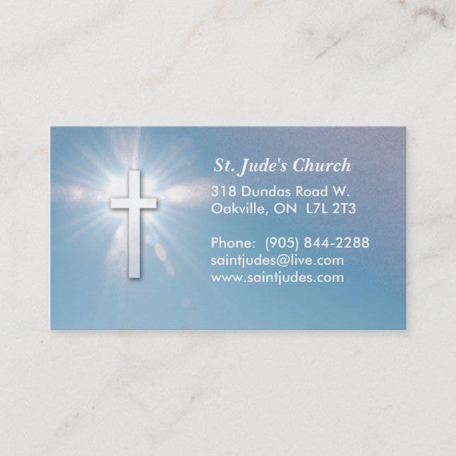 Christian Blue Sky Business Card (Front)