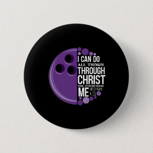 Christian Bowling Funny Personalised Team Gift For 6 Cm Round Badge