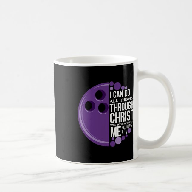 Christian Bowling Funny Personalised Team Gift For Coffee Mug (Right)