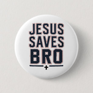 Christian Boy Jesus Saves Bro Christ King Love You 6 Cm Round Badge