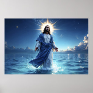 Christian bright art Jesus Christ faith hope art Poster