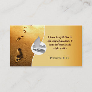 Christian Business Cards footprints
