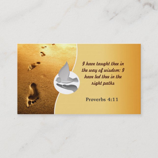 Christian Business Cards footprints (Front)