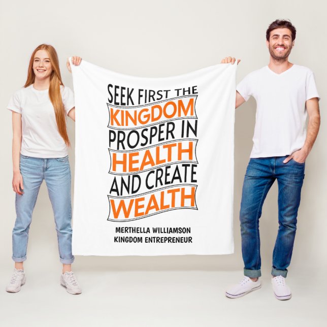 Christian Business Kingdom Entrepreneur Fleece Blanket (In Situ)
