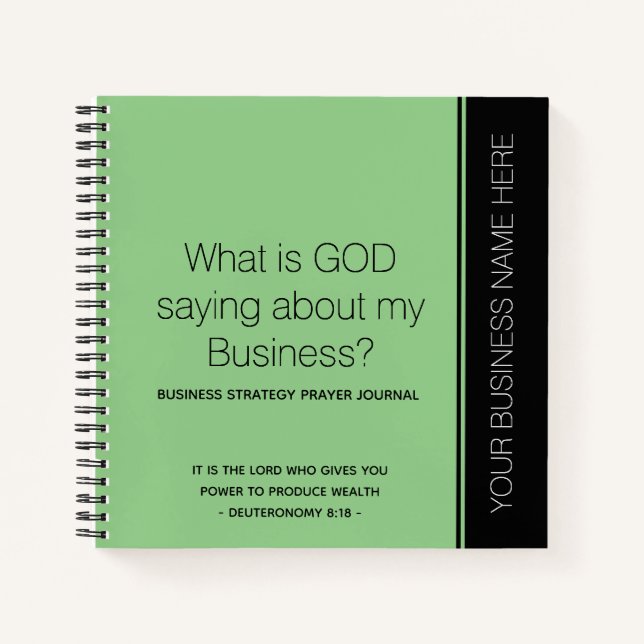 Christian Business Prayer Diary Notebook (Front)