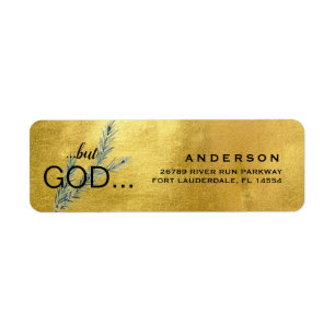 Christian but GOD Christmas Metallic Gold