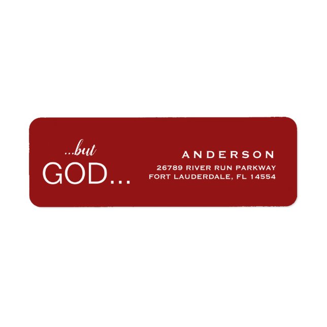 Christian "...but GOD..." Christmas Red Address (Front)