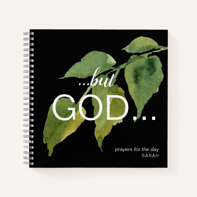 Christian but God Foliage Black Prayer Journal (Front)