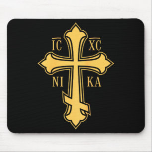 Christian Byzantine Cross Ic Xc Nika - Jesus Chris Mouse Mat