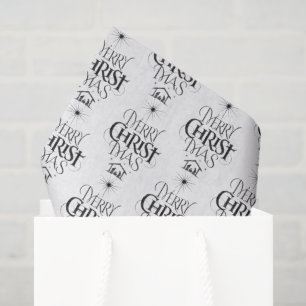Christian Callirgaphy Merry Christmas Jesus Chalk Tissue Paper