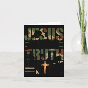 Christian Camouflage Jesus Way Truth Life Camo Bib Card