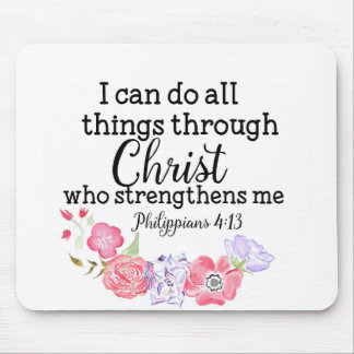 Christian Can do All Things Through Christ Bible Mouse Mat