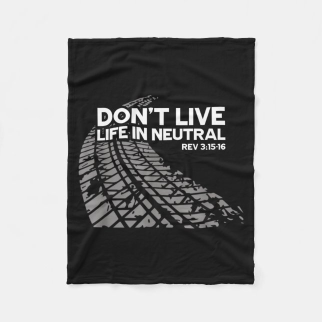 Christian Car Enthusiast Pastor - Don't Live Life  Fleece Blanket (Front)