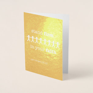 Christian Card Stand Firm In Your Faith